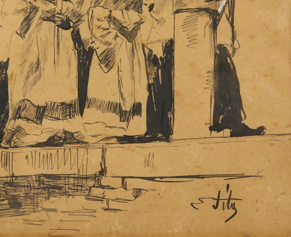 TITO ETTORE (1859 - 1941) : La processione  - Asta Asta 449 | ARTE ANTICA E DEL XIX SECOLO Virtuale - Associazione Nazionale - Case d'Asta italiane