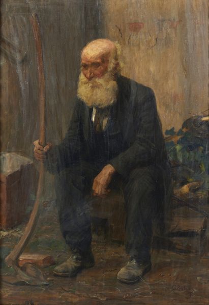 TUBINO CESARE (1899 - 1990) : Ritratto di anziano contadino  - Asta Asta 449 | ARTE ANTICA E DEL XIX SECOLO Virtuale - Associazione Nazionale - Case d'Asta italiane