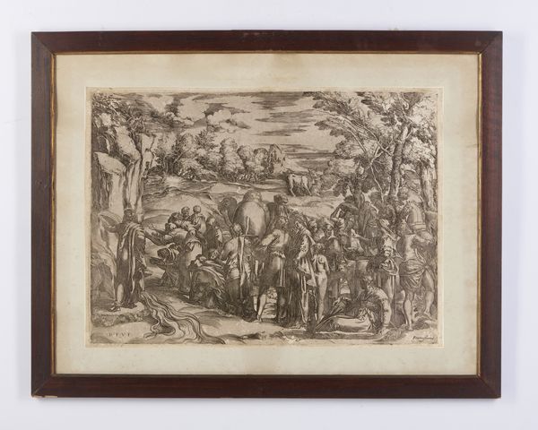 BATTISTA FRANCO (1510 - 1561) : Da. Mos fa scaturire l'acqua dalla roccia  - Asta Asta 449 | ARTE ANTICA E DEL XIX SECOLO Virtuale - Associazione Nazionale - Case d'Asta italiane