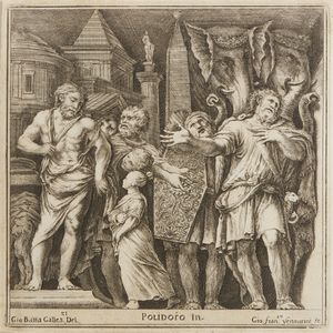 CALDARA POLIDORO, DETTO POLIDORO DA CARAVAGGIO (1497 - 1543) - Da. Gruppo di figure ed elefante