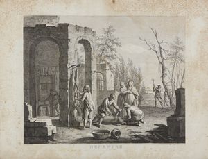 BARTOLOZZI FRANCESCO (1727 - 1815) : Gruppo di quattro acqueforti raffiguranti le allegorie del mese di gennaio, febbraio, ottobre e dicembre  - Asta Asta 449 | ARTE ANTICA E DEL XIX SECOLO Virtuale - Associazione Nazionale - Case d'Asta italiane