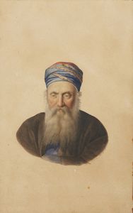 ARTISTA DEL XIX SECOLO - Ritratto d'uomo con turbante
