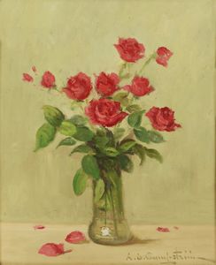 CAMPESTRINI ALCIDE DAVIDE (1863 - 1940) - Vaso di fiori