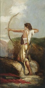 ARTISTA DEL XIX SECOLO - Amazzone con arco e freccia