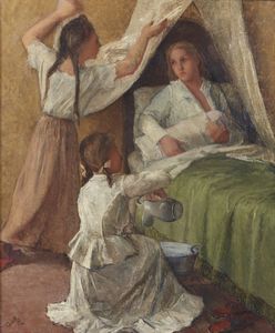 RESTELLINI GIAN PIETRO (1895 - 1978) : Risveglio  - Asta Asta 449 | ARTE ANTICA E DEL XIX SECOLO Virtuale - Associazione Nazionale - Case d'Asta italiane