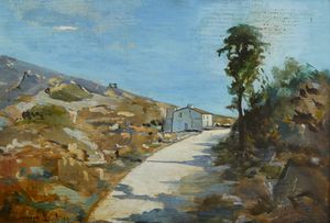 LLOYD LLEWELYN (1879 - 1949) - Attribuito a. Strada di paese