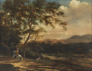 VAN ASCH PETER JANSZ (1603 - 1678) - Cavaliere nel bosco
