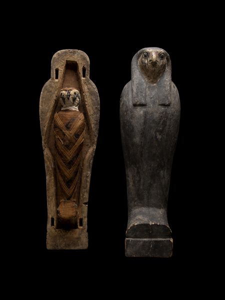 . : Sarcofago in legno completo di coperchio e base (o serbatoio) rappresentante il Dio Horus.Egitto Antico, epoca Saita (VIII-VI sec a.C.).  - Asta Asta 450 | WUNDERKAMMER, CURIOSITIES & ETNOGRAFICA - A GENTLEMAN' S CABINET OF CURIOSITIES Online - Associazione Nazionale - Case d'Asta italiane