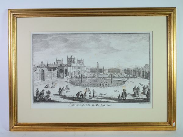 Da Giuseppe Zocchi : Vedute di ville toscane  - Asta Casa Lazzi - parte prima Arredi, dipinti, vetri di Murano, curiosit� - Associazione Nazionale - Case d'Asta italiane
