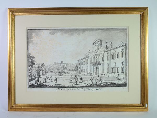 Da Giuseppe Zocchi : Vedute di ville toscane  - Asta Casa Lazzi - parte prima Arredi, dipinti, vetri di Murano, curiosit� - Associazione Nazionale - Case d'Asta italiane