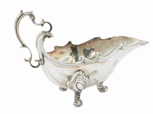 Salsiera in argento  - Asta Casa Lazzi - parte prima Arredi, dipinti, vetri di Murano, curiosit� - Associazione Nazionale - Case d'Asta italiane