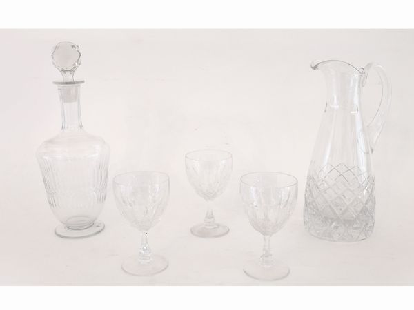 Servito di bicchieri in cristallo molato  - Asta Casa Lazzi - parte prima Arredi, dipinti, vetri di Murano, curiosit� - Associazione Nazionale - Case d'Asta italiane