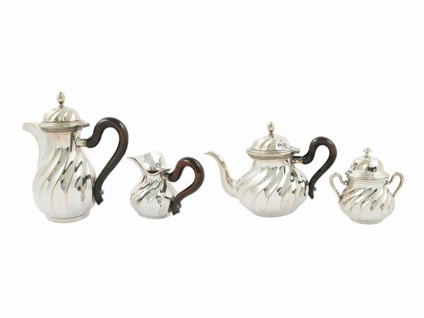Servizio da t e caff in argento, Bellotto Argenti Padova  - Asta Casa Lazzi - parte prima Arredi, dipinti, vetri di Murano, curiosit - Associazione Nazionale - Case d'Asta italiane