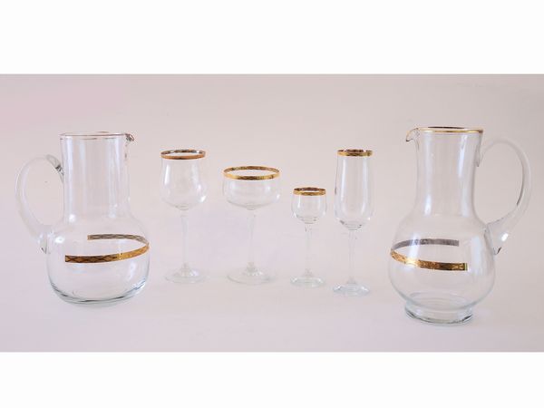 Servito di bicchieri in cristallo di Boemia  - Asta Casa Lazzi - parte prima Arredi, dipinti, vetri di Murano, curiosit - Associazione Nazionale - Case d'Asta italiane