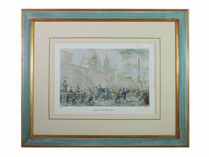 Lotto di grafica  - Asta Casa Lazzi - parte prima Arredi, dipinti, vetri di Murano, curiosit� - Associazione Nazionale - Case d'Asta italiane