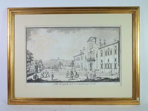 Da Giuseppe Zocchi : Vedute di ville toscane  - Asta Casa Lazzi - parte prima Arredi, dipinti, vetri di Murano, curiosit� - Associazione Nazionale - Case d'Asta italiane