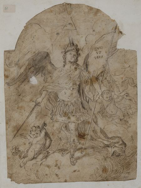 Scuola del XVII secolo Arcangelo Michele  - Asta Dipinti Antichi - Associazione Nazionale - Case d'Asta italiane