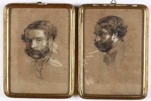 Domenico Induno - Ritratti virili