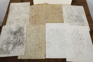 Album contenente vari disegni di epoche, soggetti e tecniche differenti  - Asta Dipinti Antichi - Associazione Nazionale - Case d'Asta italiane
