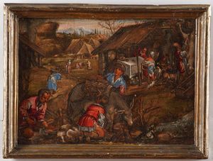 Jacopo Da Ponte detto Jacopo Bassano, Cerchia di - Allegorie dell'Inverno e dell'Estate