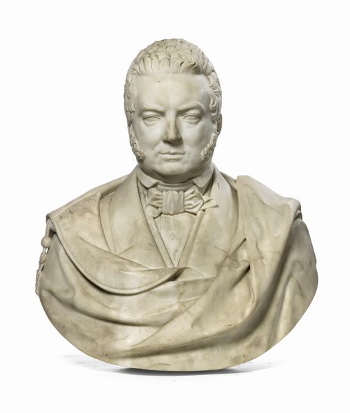 Ignoto scultore del XIX secolo : Ritratto di gentiluomo con toga  - Asta Importanti Arredi, Maioliche, Sculture e Dipinti Antichi - Associazione Nazionale - Case d'Asta italiane