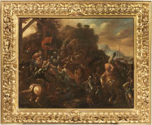 Scuola veneta fine XVI secolo - Adorazione dei Magi