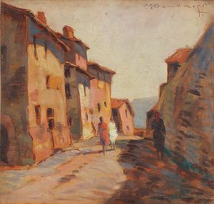 Carlo Domenici - Scorcio di paese