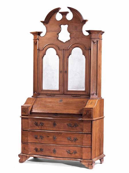 Trumeau a doppio corpo in legno di noce  - Asta Dipinti e Sculture del XIX e XX secolo - Associazione Nazionale - Case d'Asta italiane