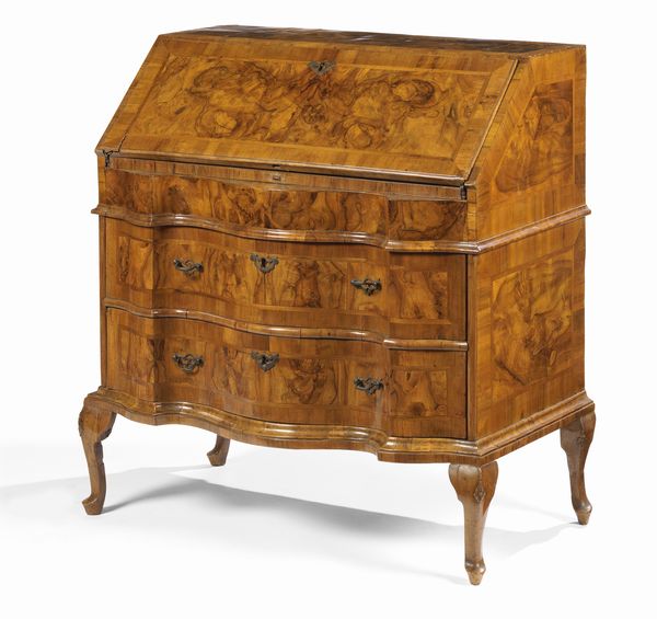 Bureau in radica e listra di noce  - Asta Dipinti e Sculture del XIX e XX secolo - Associazione Nazionale - Case d'Asta italiane