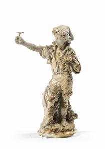Ignoto scultore del XIX secolo - Giovinetto con raspo di uva