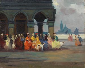 Renato Natali - Davanti a Palazzo Ducale, Venezia