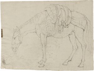 Laurent Pécheux (attr. a) - Studi cavallo