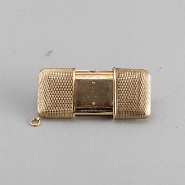 MOVADO : Ermeto Hausmann in oro 9k, carica manuale, quadrante Argent� con numeri applicati e astuccio originale 29x24 mm  - Asta Watches - Associazione Nazionale - Case d'Asta italiane