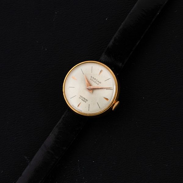 SARCAR : Mini, solo tempo in oro 18k carica manuale, quadrante Argent�, 19 mm  - Asta Watches - Associazione Nazionale - Case d'Asta italiane