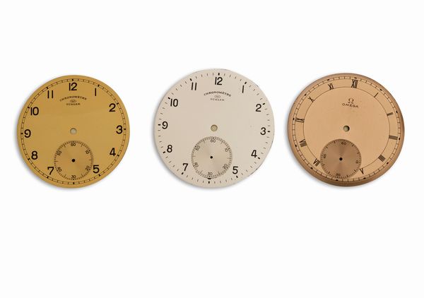 Lotto di tre quadranti IWC Champagne 40mm, Omega Salmone 40,5 mm, IWC Argento 42mm  - Asta Watches - Associazione Nazionale - Case d'Asta italiane