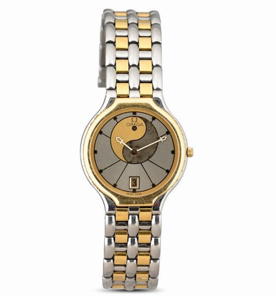 OMEGA : De Ville Yin & Yan acciaio e oro con datario ad ore sei al quarzo 32 mm  - Asta Watches - Associazione Nazionale - Case d'Asta italiane