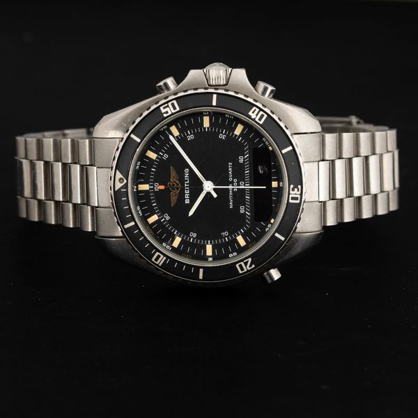 Breitling : Navitimer quartz in acciaio analogico e digitale al quarzo, quadrante nero opaco, 39 mm  - Asta Watches - Associazione Nazionale - Case d'Asta italiane