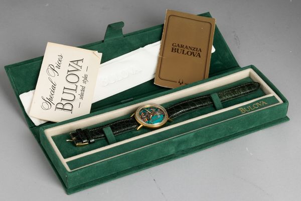 Bulova : Accutron Spaceview in oro giallo 18k, movimento elettromeccanico con scatola e garanzia, 35,5 mm  - Asta Watches - Associazione Nazionale - Case d'Asta italiane