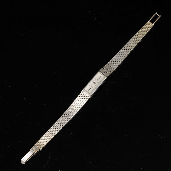 OMEGA : Lady Duoplan in oro bianco 18k carica manuale, quadrante Argent�, 21x9 mm  - Asta Watches - Associazione Nazionale - Case d'Asta italiane