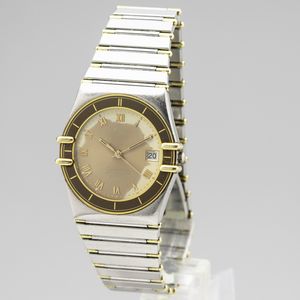 OMEGA : Omega Constellation in acciaio con inserti in oro, quadrante champagne, datario e numeri arabi, ref 1503.10.00, movimento automatico, bracciale in acciaio, 31 mm  - Asta Watches - Associazione Nazionale - Case d'Asta italiane