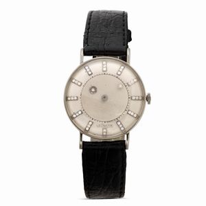 LeCoultre - Misterioso in oro bianco 18k, carica manuale quadrante Argent� con brillanti, 33 mm