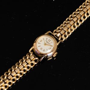 LONGINES : Lady in oro giallo 18k carica manuale, bracciale di produzione nazionale 18 mm  - Asta Watches - Associazione Nazionale - Case d'Asta italiane