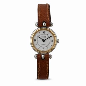 Van Cleef & Arpels : Lady in acciaio e oro al quarzo, quadrante bianco numeri Romani, 22 mm  - Asta Watches - Associazione Nazionale - Case d'Asta italiane