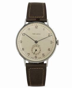 Mery Watch - Antimagnetique in acciaio carica manuale, quadrante Argent� con numeri Arabi, 38 mm