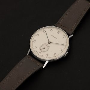 Mery Watch : Antimagnetique in acciaio carica manuale, quadrante Argent� con numeri Arabi, 38 mm  - Asta Watches - Associazione Nazionale - Case d'Asta italiane