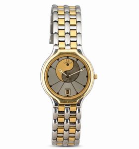OMEGA - De Ville Yin & Yan acciaio e oro con datario ad ore sei al quarzo 32 mm