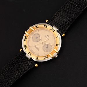 OMEGA : Costellation acciaio e oro al quarzo, quadrante champagne, 35 mm  - Asta Watches - Associazione Nazionale - Case d'Asta italiane