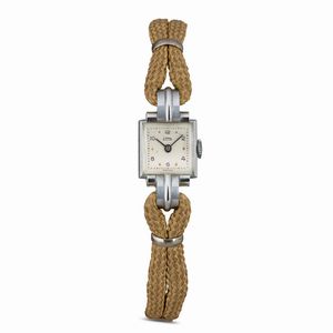Stima : Orologio Lady in acciaio carica manuale quadrato NOS, 21x17 mm  - Asta Watches - Associazione Nazionale - Case d'Asta italiane