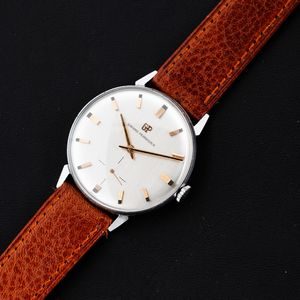 Girard - Perregaux : Solo tempo in acciaio, carica manuale, quadrante argent� con indici applicati e piccoli secondi, 35 mm  - Asta Watches - Associazione Nazionale - Case d'Asta italiane