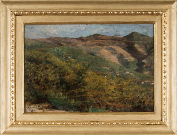 BECHI LUIGI : Paesaggio, 1875  - Asta Dipinti del XIX e XX secolo - Associazione Nazionale - Case d'Asta italiane